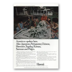 1973 Hawaii Print Ad | American Spoken