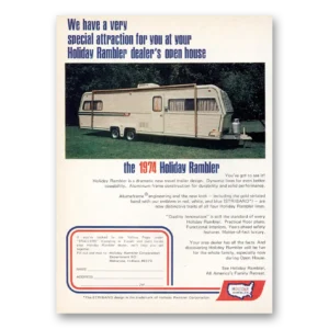 1973 Holiday Rambler Print Ad | Special Attraction