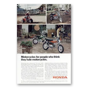 1973 Honda Motorcycle Print Ad | People Who Think They Hate