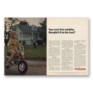 1973 Honda Motorcycle Print Ad | Sons First Minibike