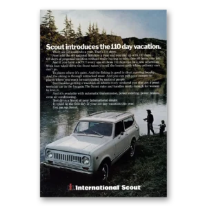 1973 International Harvester Scout Print Ad | 110 Day Vacation