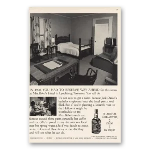 1973 Jack Daniels Print Ad | Reserve Way Ahead Mrs Bobo Hotel