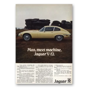 1973 Jaguar Print Ad | Man Meet Machine