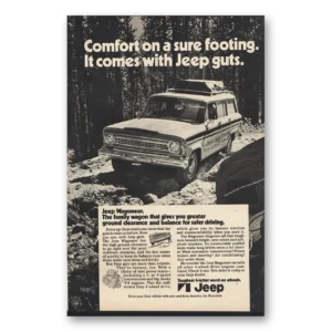 1973 Jeep Wagoneer Print Ad | Comfort On Sure Footing