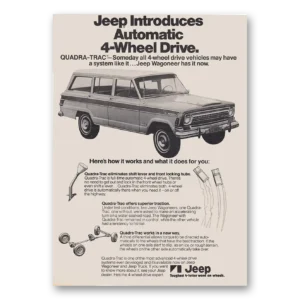 1973 Jeep Wagoneer Print Ad | 4 Wheel Drive
