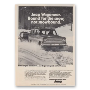 1973 Jeep Wagoneer Print Ad | Bound For Snow