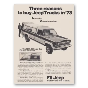 1973 Jeep Trucks Print Ad | Three Reasons