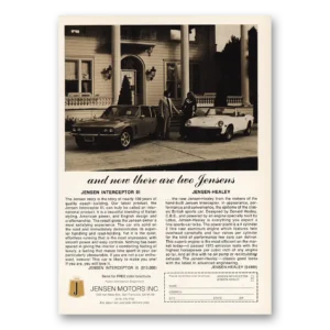 1973 Jensen Motors Print Ad | Interceptor Iii And Jensen Healey