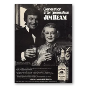 1973 Jim Beam Print Ad | Bette Davis