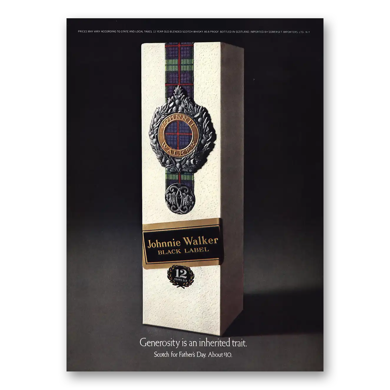 1973 Johnnie Walker Black Label Print Ad | Generosity