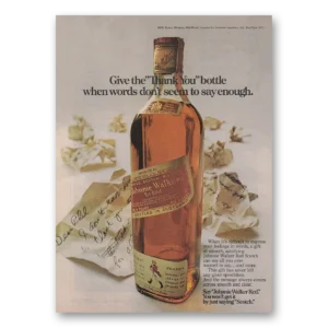 1973 Johnnie Walker Red Label Print Ad | Thank You