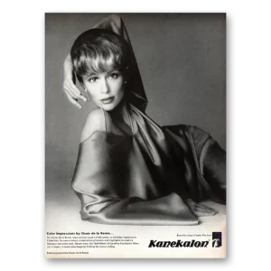 1973 Kanekalon Print Ad | Oscar De La Renta