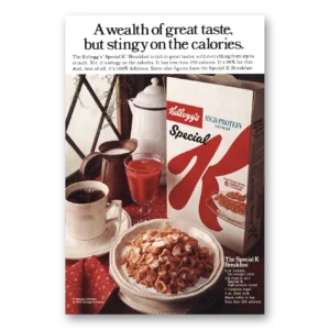1973 Kelloggs Special K Print Ad | Stingy On Calories