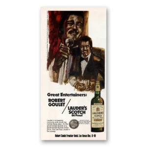 1973 Lauders Scotch Print Ad | Robert Goulet