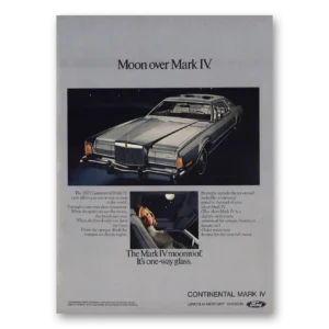 1973 Lincoln Continental Mark IV Print Ad | Moonroof
