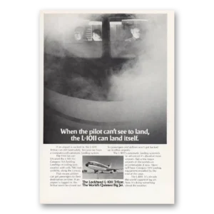 1973 Lockheed L1011 TriStar Print Ad | L1011 Tristar Pilot Cant See To Land