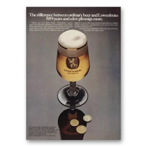 1973 Lowenbrau Beer Print Ad | Difference Between Ordinary Beer
