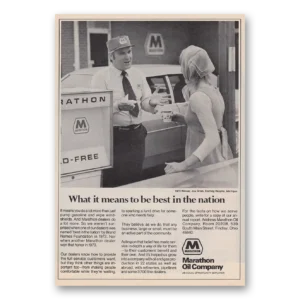 1973 Marathon Gasoline Print Ad | Best Nation