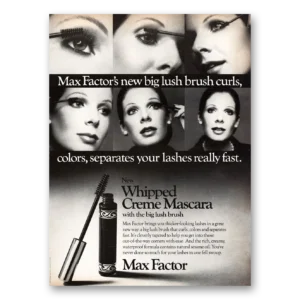 1973 Max Factor Mascara Print Ad | Mascara