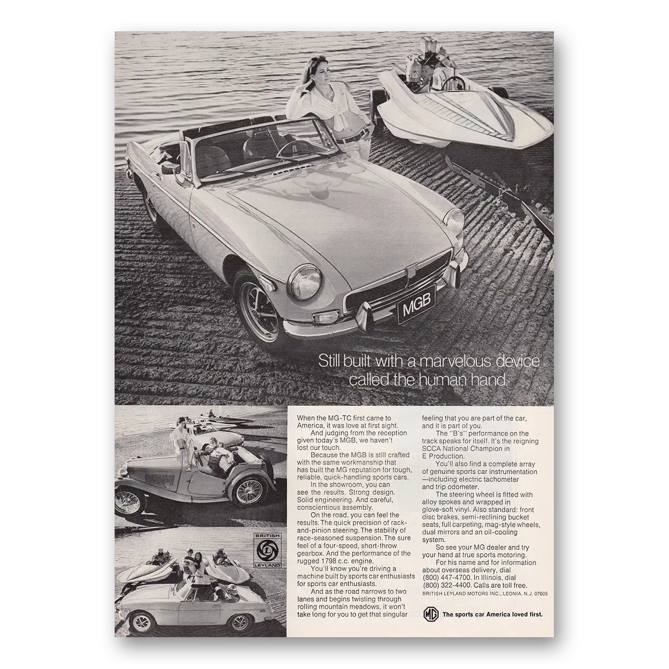 1973 MGB Convertible Print Ad | Human Hand