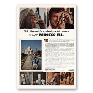 1973 Minox Camera Print Ad | Worlds Smallest Pocket Camera