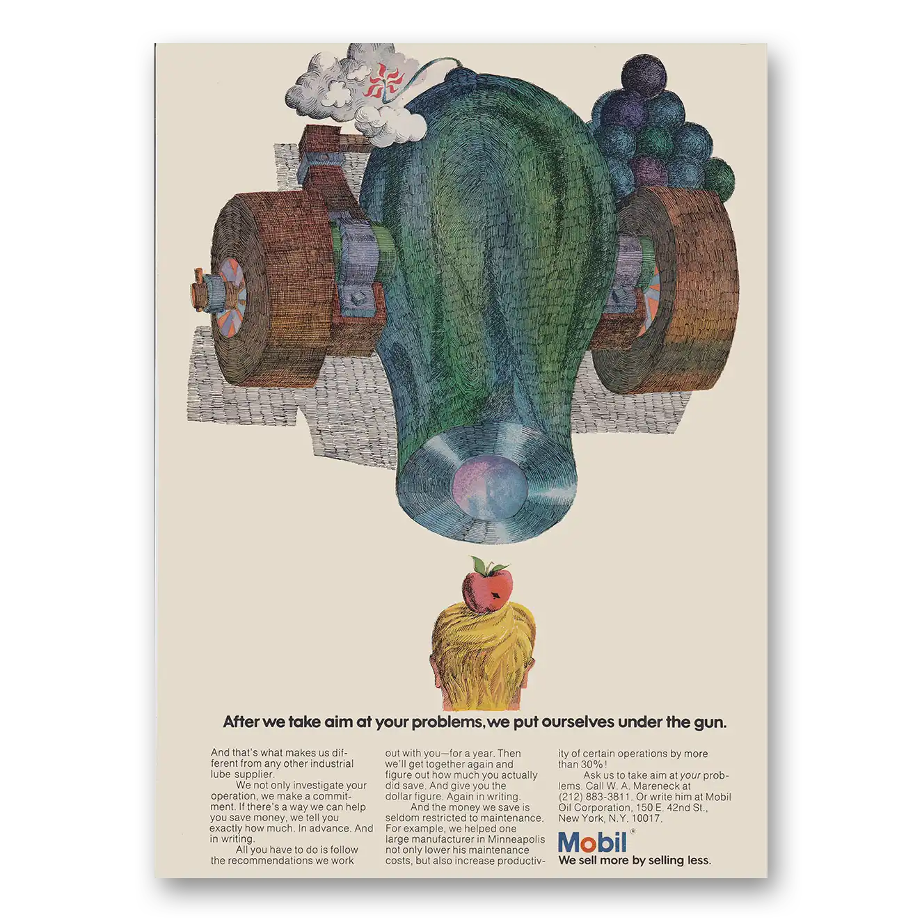 1973 Mobil Print Ad | Take Aim