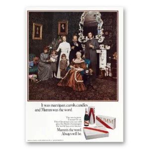 1973 Mumm Champagne Print Ad | Marzipan