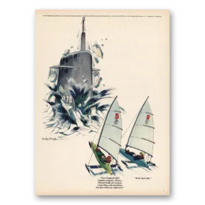 1973 New England Mutual Life Insurance Print Ad | Kayaks Sails