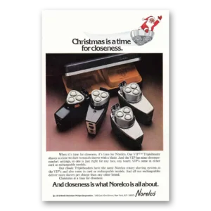 1973 Norelco Shaver Print Ad | Christmas