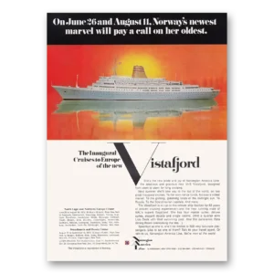 1973 Norwegian American Line Print Ad | Vistafjord