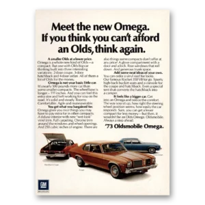1973 Oldsmobile Omega Print Ad | Afford Olds