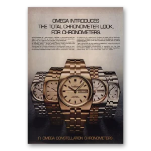1973 Omega Watch Print Ad | Total Chronometer Look