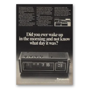 1973 Panasonic Clock Radio Print Ad | Wake Up In Morning