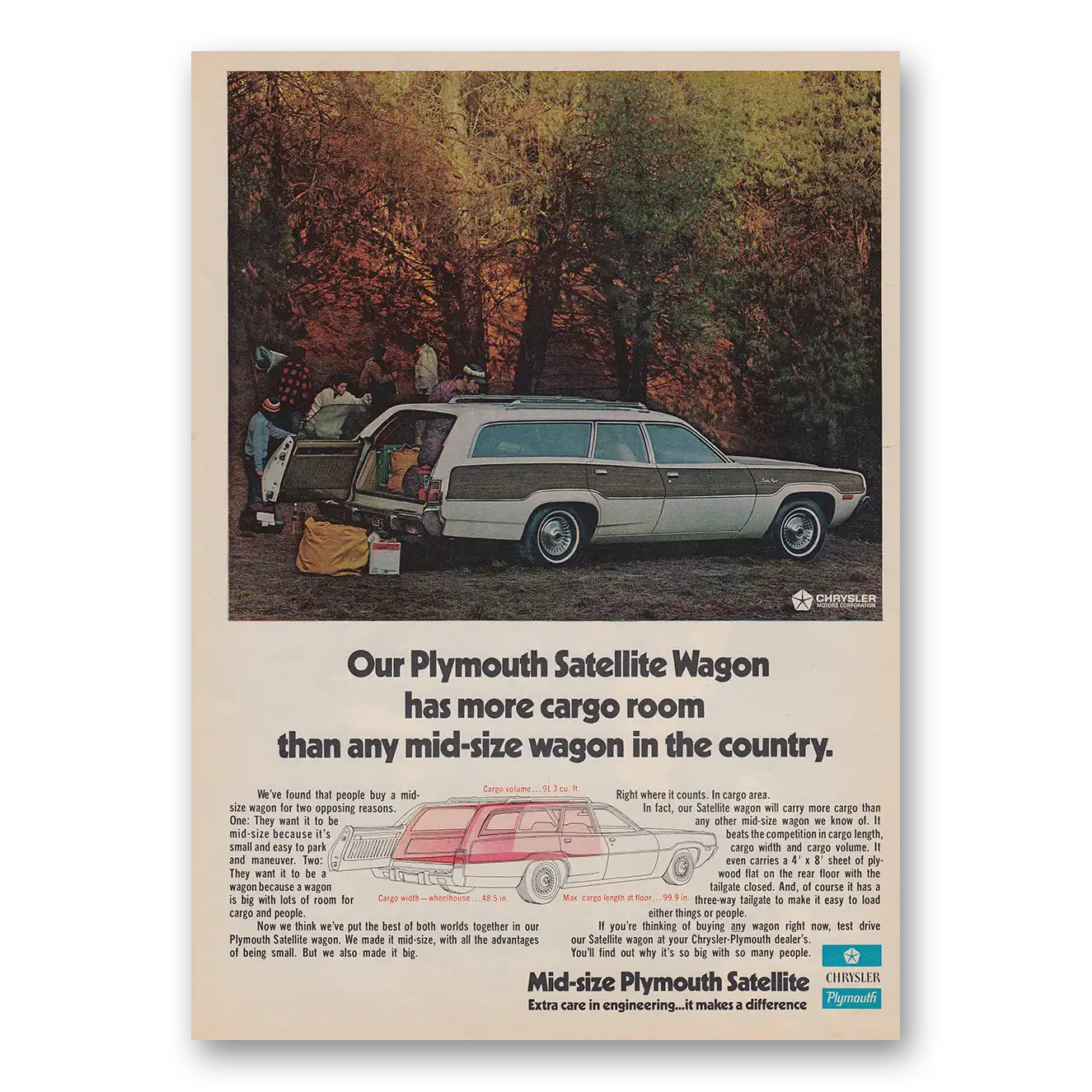 1973 Plymouth Satellite Print Ad | Cargo Room