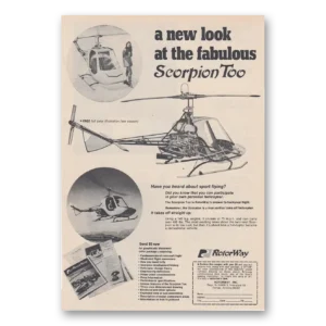 1973 Scorpion Too Helicopter Print Ad | Look Fabulous