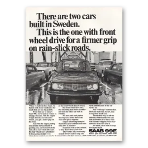 1973 Saab Print Ad | Two Cars Sweden