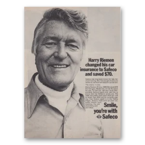 1973 Safeco Insurance Print Ad | Harry Riemen