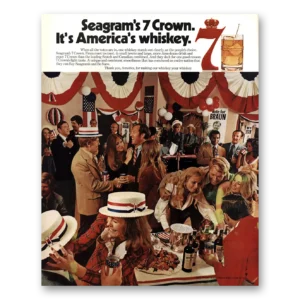 1973 Seagrams 7 Crown Whiskey Print Ad | Whiskey Election