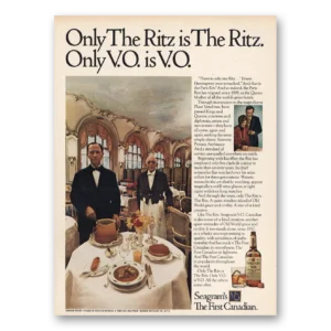 1973 Seagrams VO Whisky Print Ad | Only Ritz