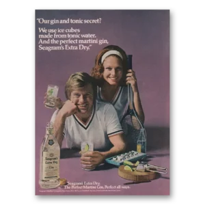 1973 Seagrams Extra Dry Gin Print Ad | Gin Tonic Secret
