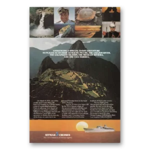 1973 Sitmar Cruises Print Ad | Machu Picchu