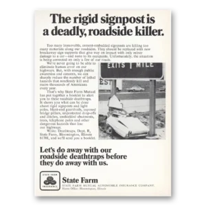 1973 State Farm Insurance Print Ad | Rigid Signpost