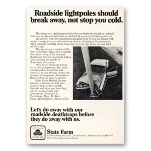 1973 State Farm Insurance Print Ad | Lightpoles