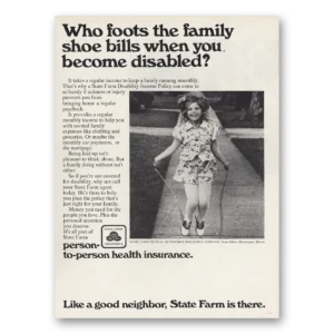 1973 State Farm Insurance Print Ad | Shoe Bills