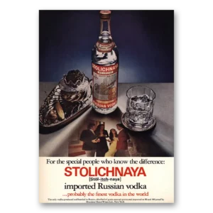 1973 Stolichnaya Vodka Print Ad | For Special People