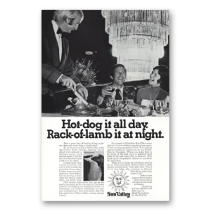 1973 Sun Valley Print Ad | Hot Dog It All Day