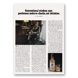 1973 Teachers Whisky Print Ad | Conventional Wisdom