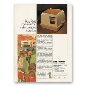 1973 Porta Potti Print Ad | Camping More Fun
