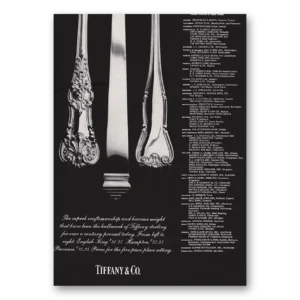 1973 Tiffany & Co Print Ad | Silver Superb Craftsmanship Heavier Weight