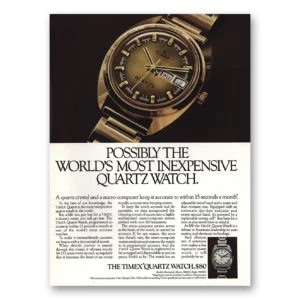 1973 Timex Watch Print Ad | Inexpensive